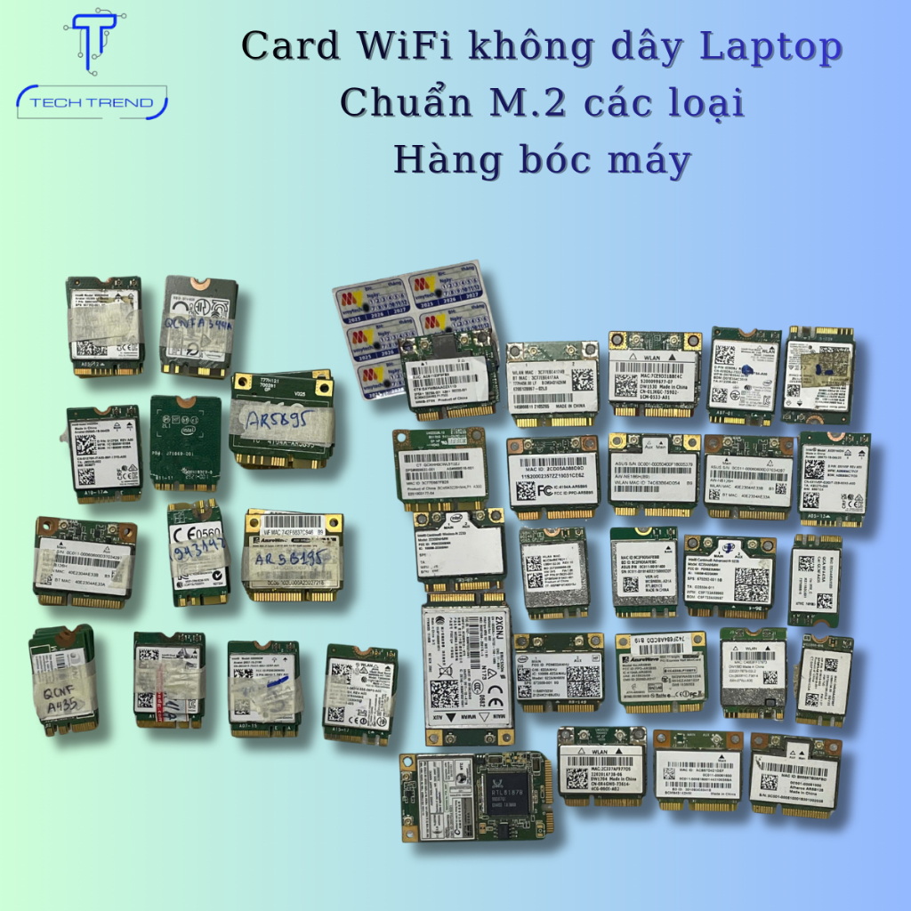 Card WiFi không dây Laptop Chuẩn M.2, Mini Pci-e  các loại [Bóc máy]: BCM94312HMG, B260NGW, AR5B95,.