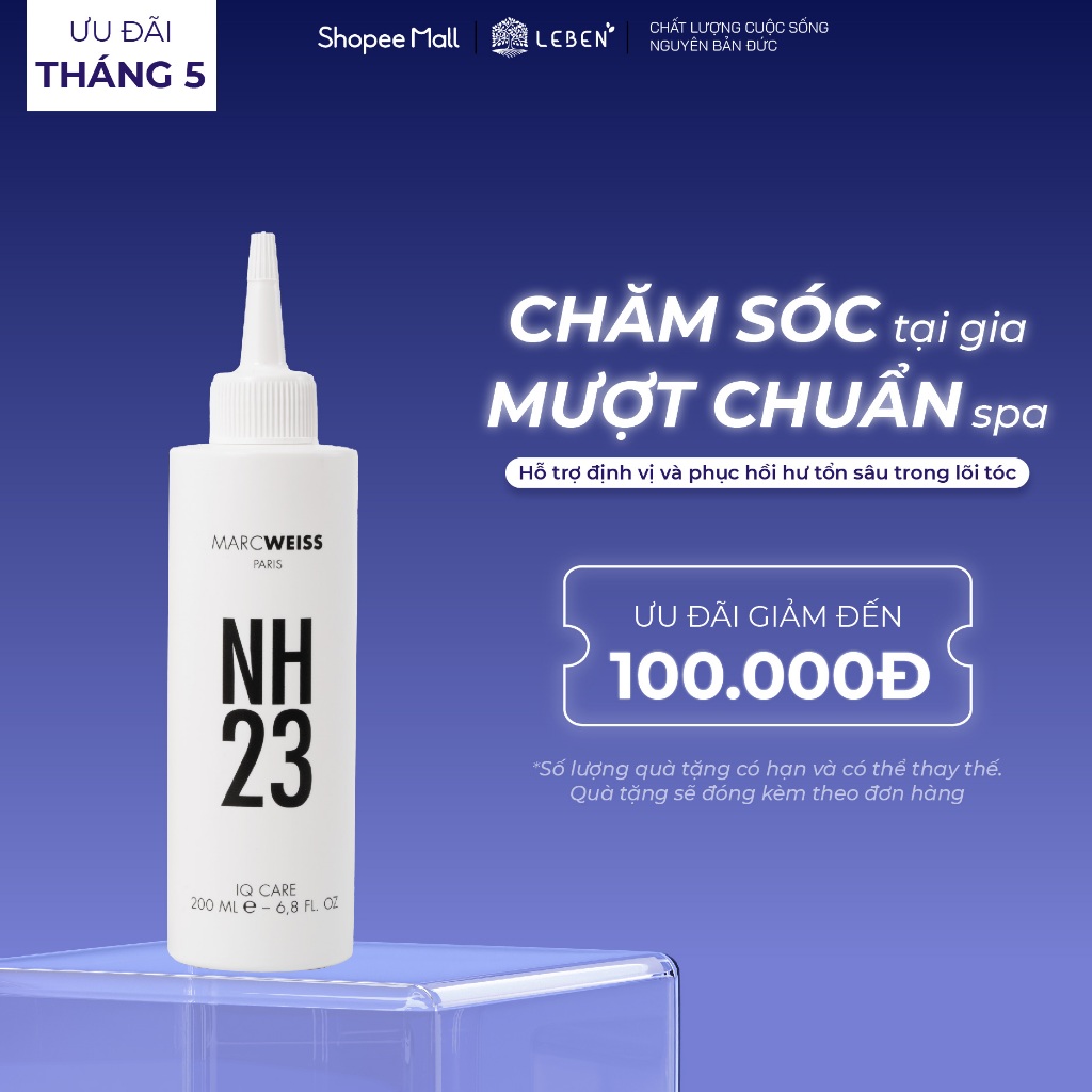 Nước thần treatment NH23 IQ CARE 200ml Công Nghệ Tỏa Nhiệt Phục Hồi Tóc Hư Tổn Sau 23s | Leben Việt 