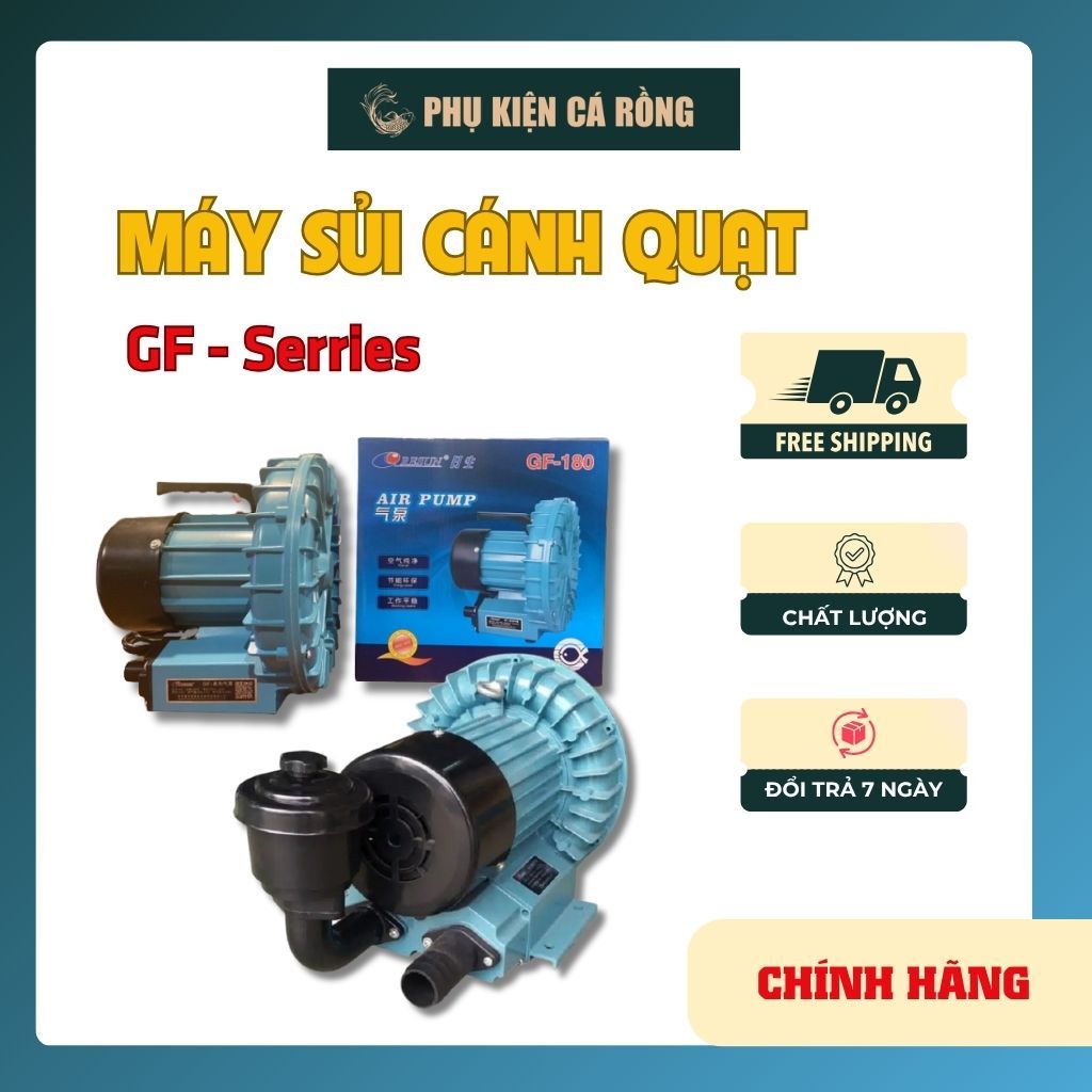 MÁY SỦI KHÍ CÁNH QUẠT RISSEE GF-120 / 180 / 250 / 370 / 750 – THỔI OXY HỒ CÁ KOI, AO NUÔI THỦY HẢI S