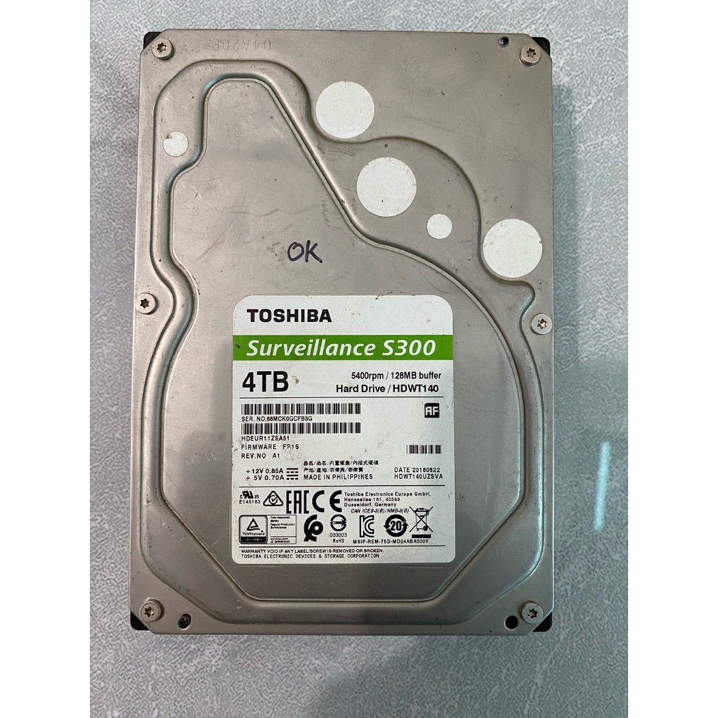 ổ hdd pc TOSHIBA 4TB sức khoẻ 100%