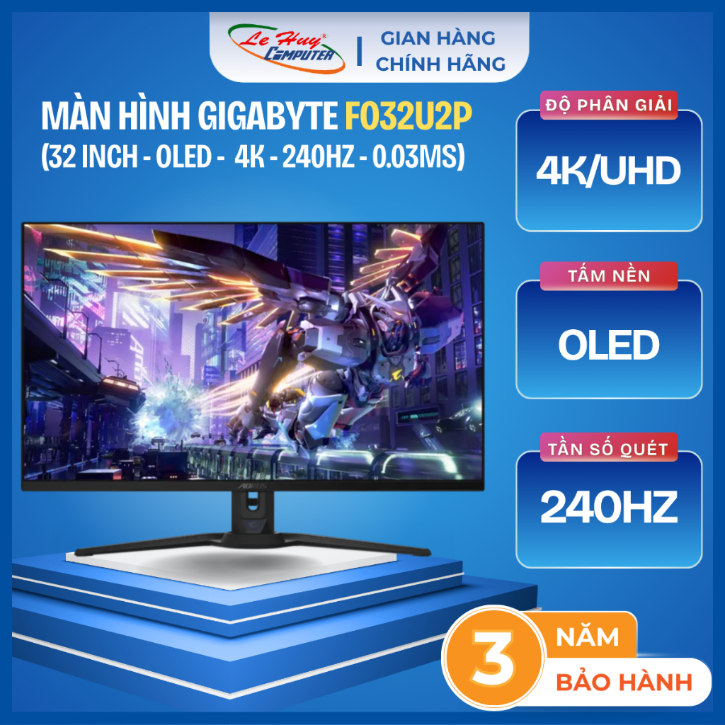 Màn hình Máy Tính AORUS FO32U2P 32" OLED 4K 240Hz Chuyên Game