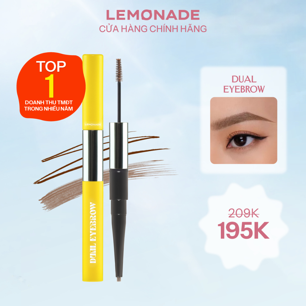 Chì kẻ mày 2 đầu Lemonade Dual Eyebrow 2.75g