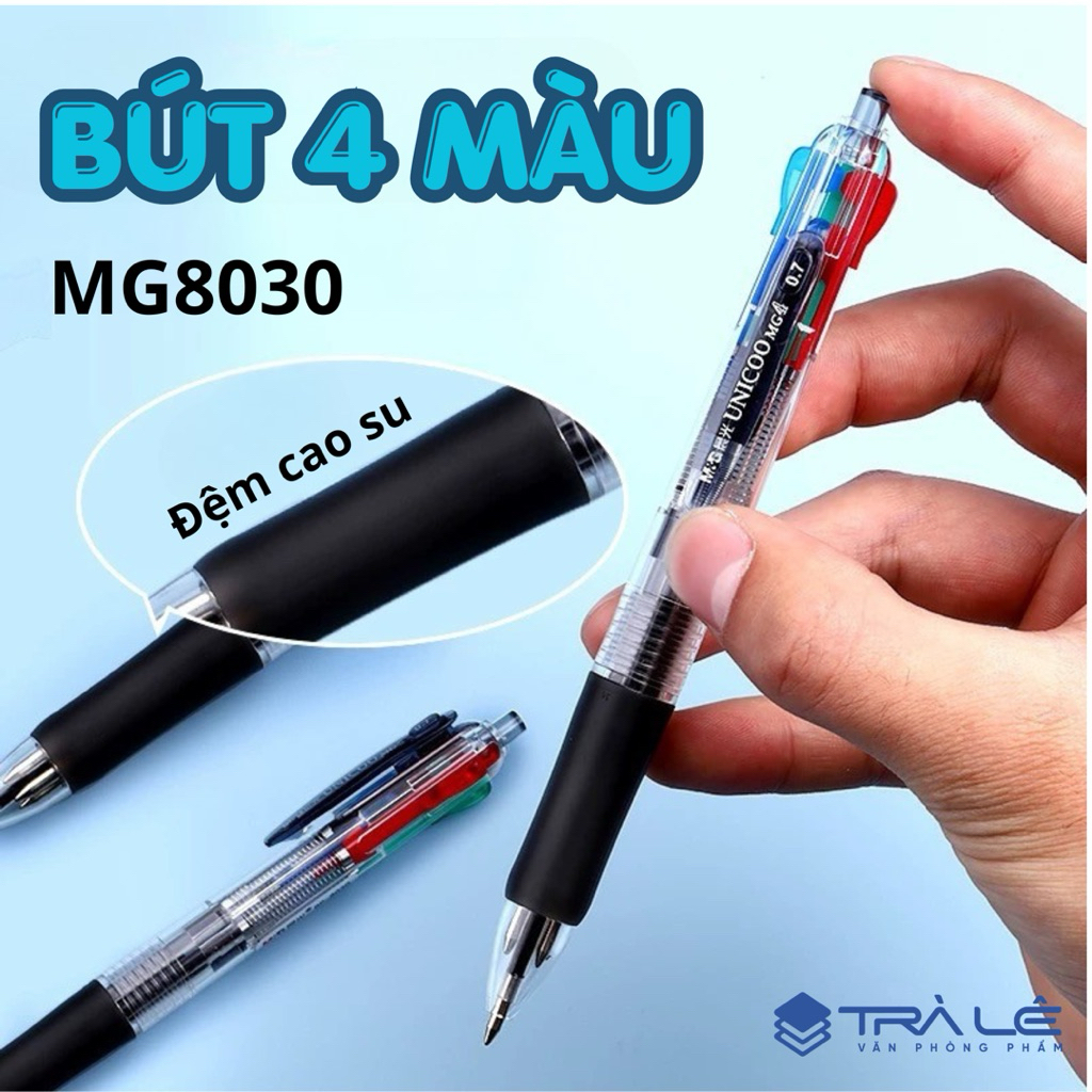 Bút bi bấm 4 màu M&G 8030