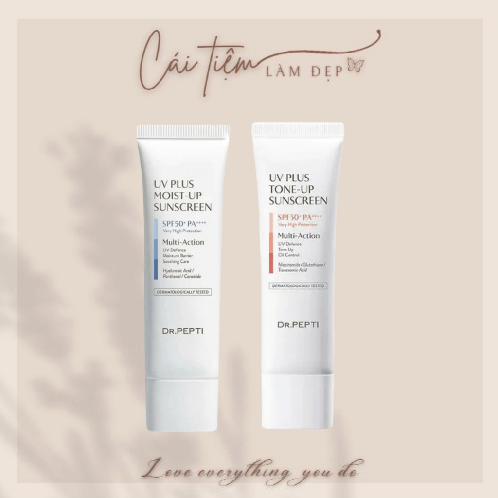 Kem Chống Nắng DR.PEPTI Dưỡng Ẩm, Nâng Tông SPF50+ PA++++  Minisize 8ml