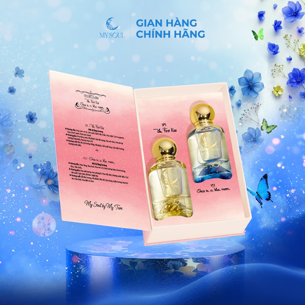 Nước Hoa My Soul Mỹ Tâm - Phiên Bản Combo 30ML Combo No.01 The First Kiss & No.02 Once In A Blue Moo