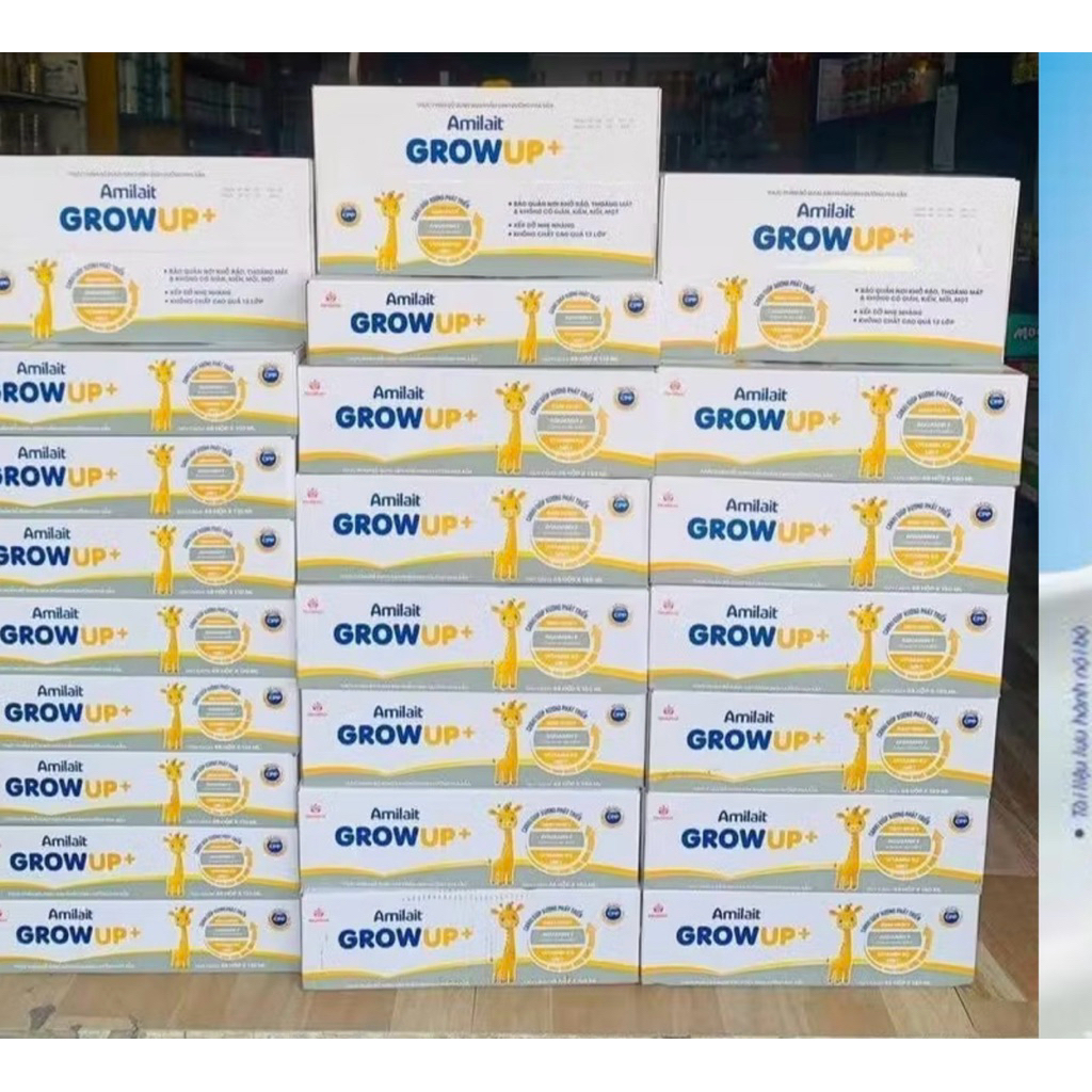 Thùng 48 hộp sữa bột pha sẵn Amilac Grow up giúp bé phát triển thể chất và khoẻ (110ml/180ml)