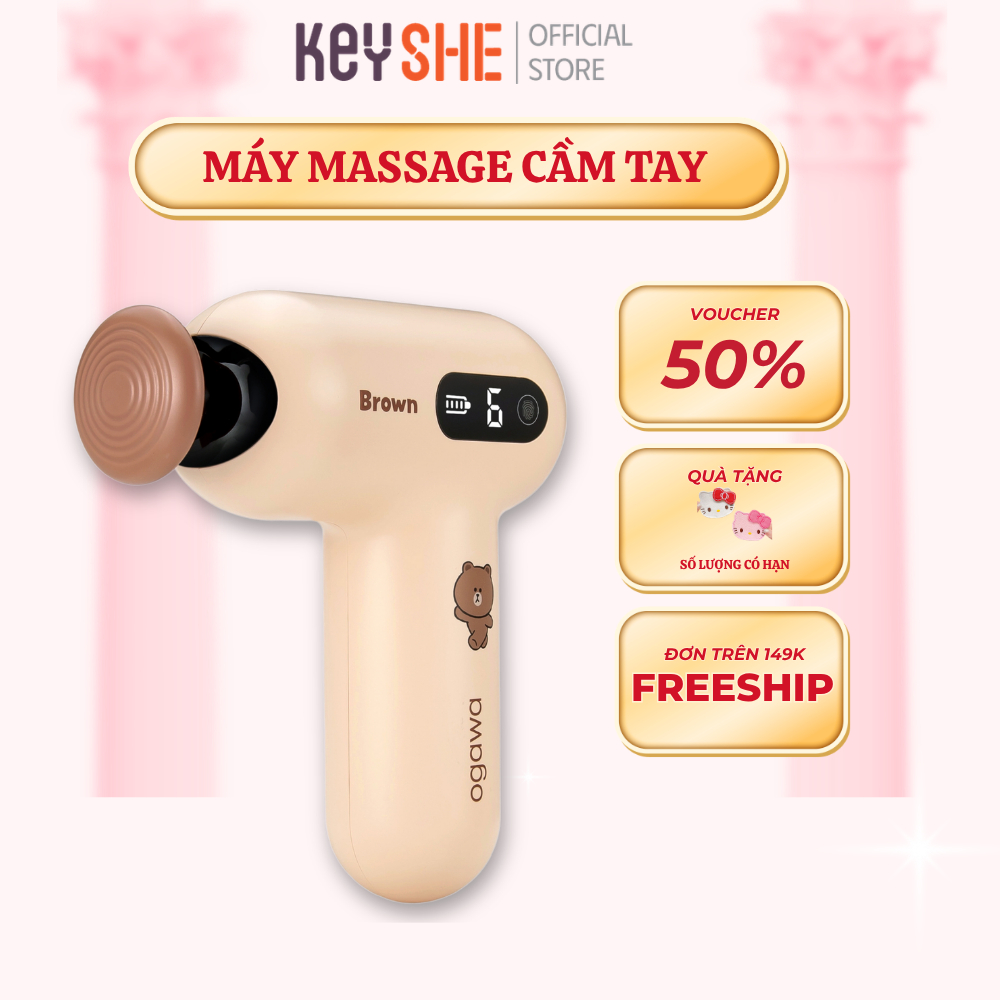 [HOẢ TỐC HCM] Máy massage cầm tay mini màn hình LED chính hãng cảm ứng OGAWA,6 chế độ,cao cấp - Bảo 