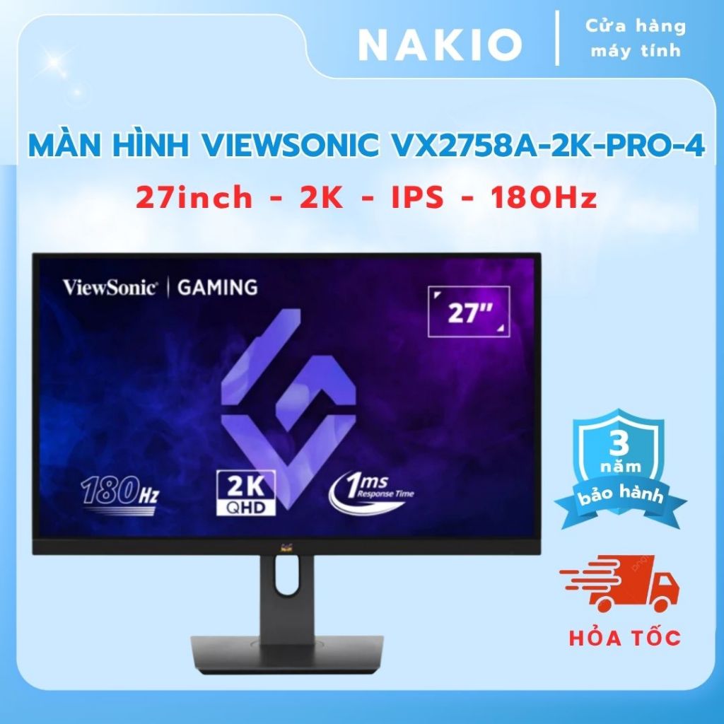 Màn Hình ViewSonic VX2758A-2K-PRO-4 ( 27inch/ 2k /IPS /180HZ/1MS/ HDMI + DP / chân công thái học )