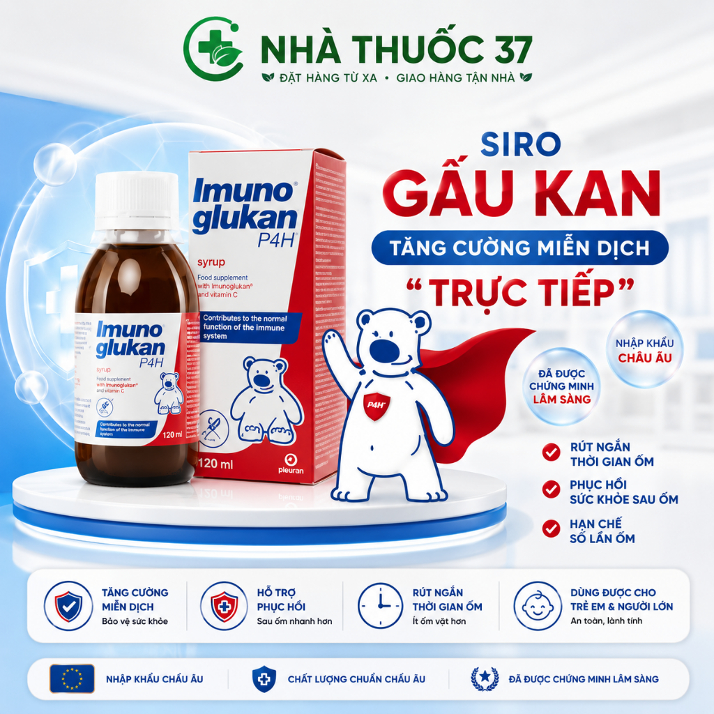 Tăng cường sức đề kháng Imunoglukan P4H cho bé - Imuno Glukan P4H tăng cường sức đề kháng cho bé