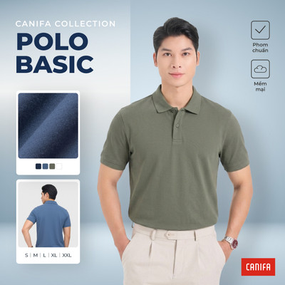 Áo polo nam CANIFA phom regular hạn chế nhăn 8TP26S015