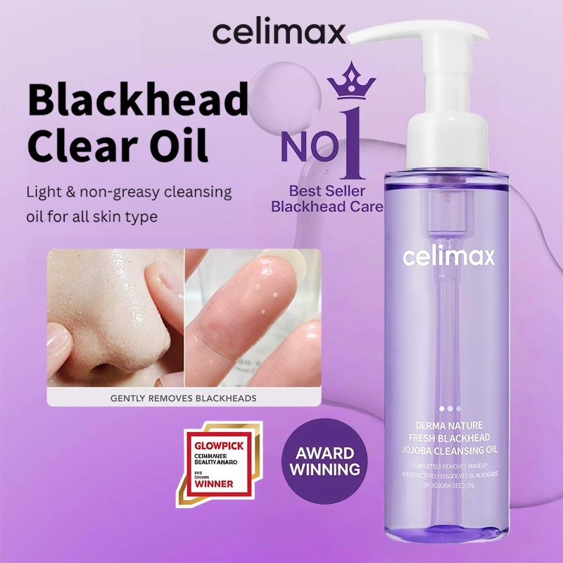 “Dầu tẩy trang jojoba Celimax (150ml): tẩy trang dịu nhẹ, làm sạch lỗ chân lông, hỗ trợ cải thiện mụ