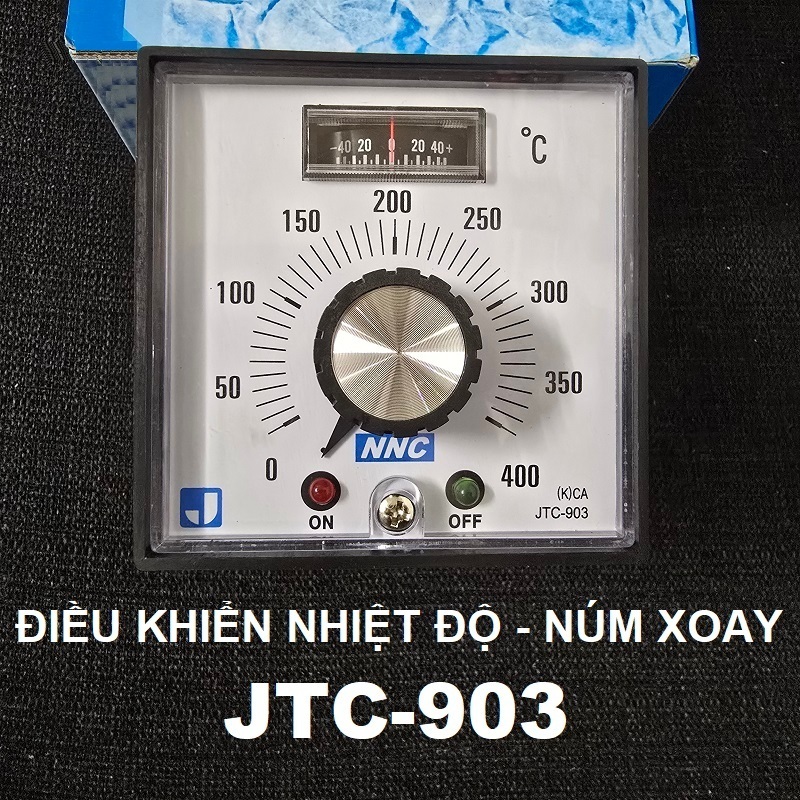 Đồng hồ nhiệt độ, Điều khiển nhiệt độ dạng kim JTC-903, núm xoay 0~400 độ kích thước 96x96