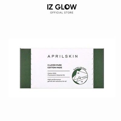 Bông tẩy trang 3 lớp Aprilskin Cotton Pad(80 miếng)