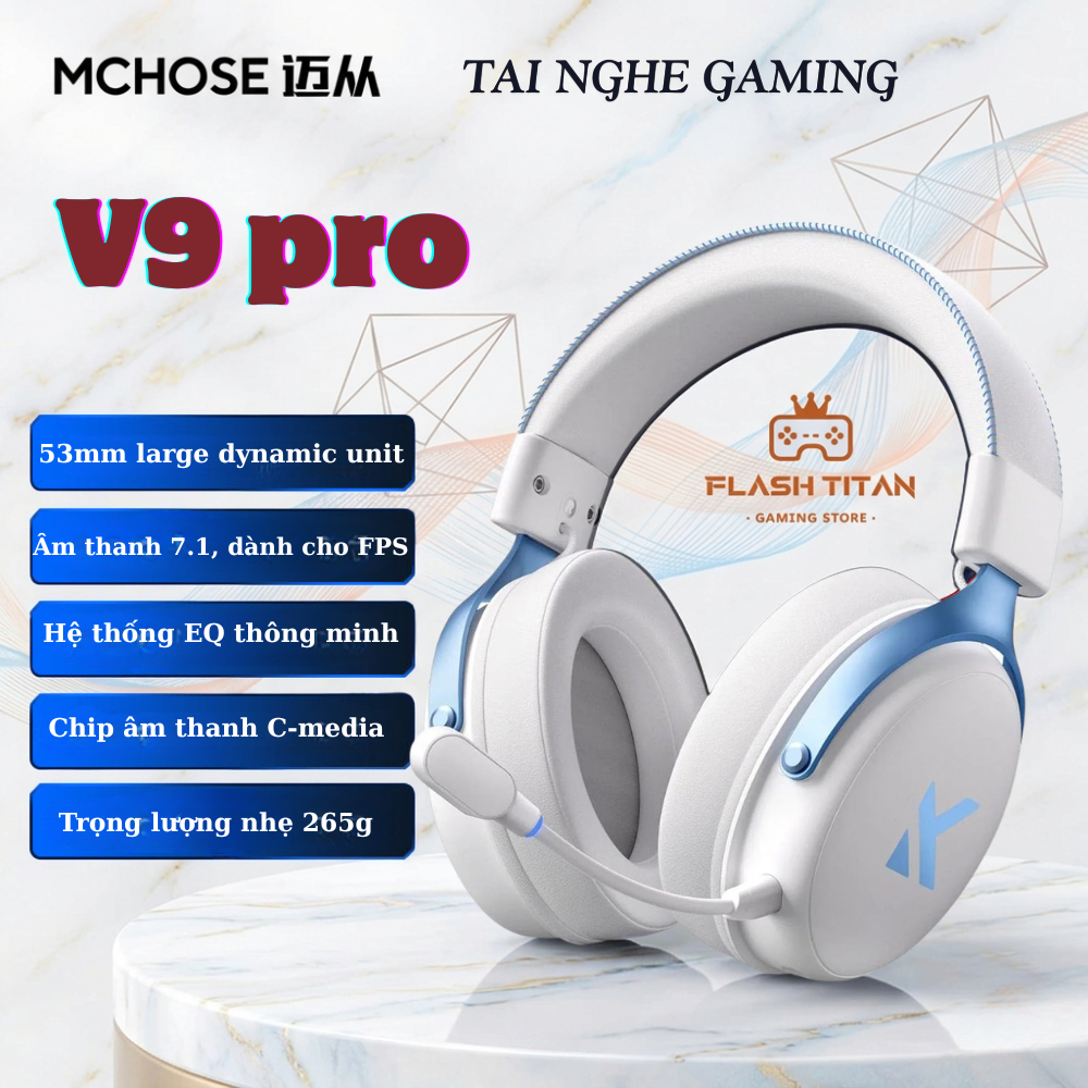Tai nghe Gaming Mchose V9 pro - Hỗ trợ app tùy chỉnh - Có mic đàm thoại - 3 mode kết nối | BigBuy360 - bigbuy360.vn
