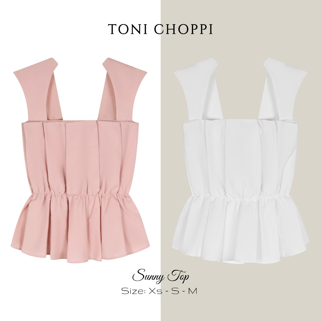TONI CHOPPI Áo Sunny (Giảm sâu ngưng mẫu) xếp ly chiết eo