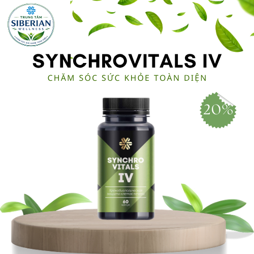 Thực phẩm Siberian Wellness Synchrovitals IV, Hỗ trợ bảo vệ chức năng gan khỏe mạnh, chai 60 viên