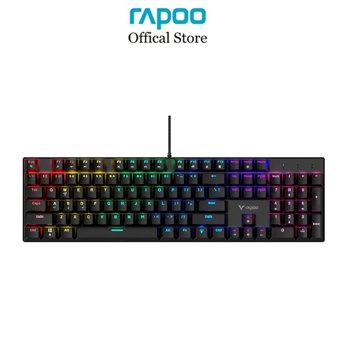 Bàn phím cơ gaming có dây Rapoo GK500, Tuổi thọ đến 20 triệu lần nhấn phím, Led RGB có thể tùy chỉnh