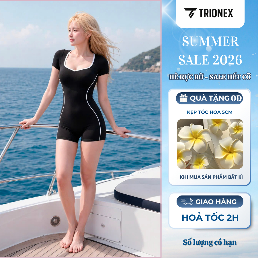 [K227-Mẫu Mới-Kèm Mút Ngực] Đồ bơi liền nữ TRIONEX Jumpsuit thoáng mát, hở lưng, tập gym, đi bơi | BigBuy360 - bigbuy360.vn