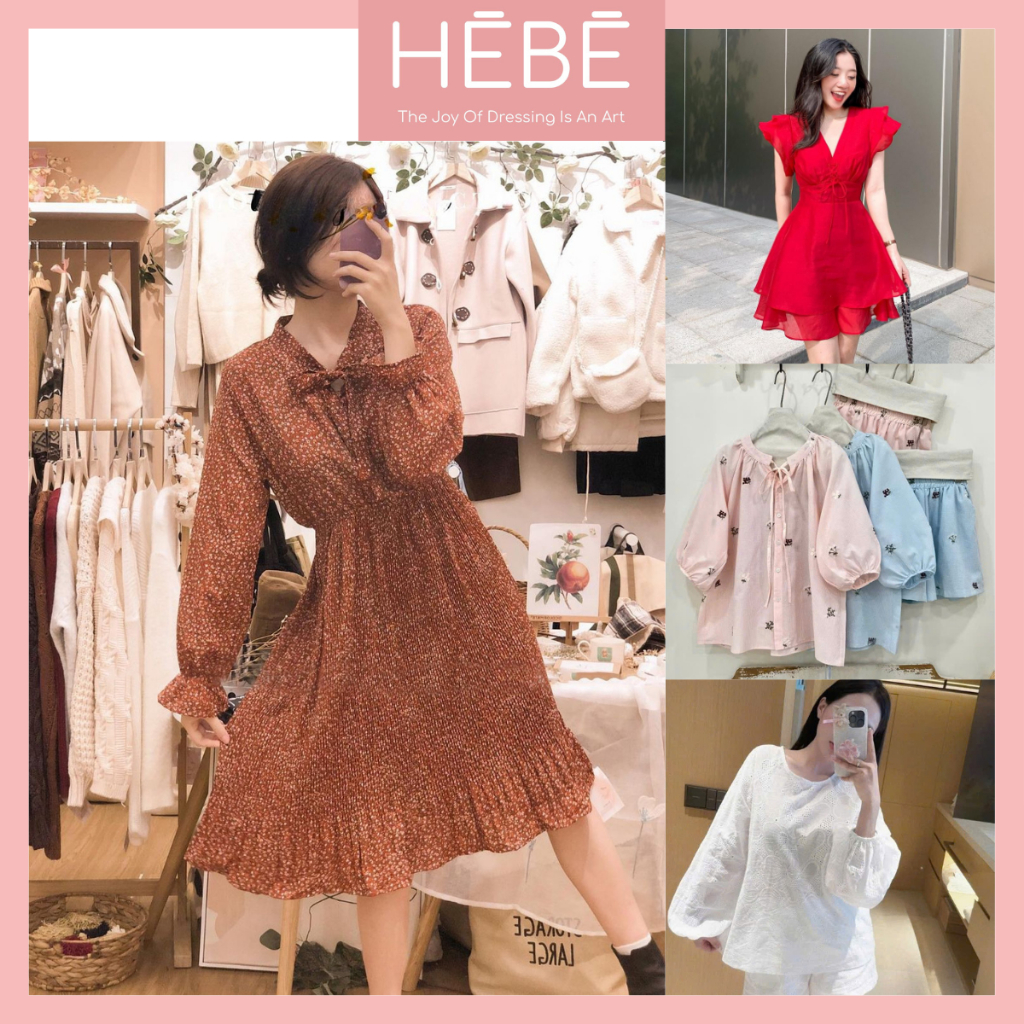[BST HÈ HEBE] Set bộ nữ, Váy nữ phong cách vintage chất liệu mềm mại thoáng mát phù hợp diện hàng ng