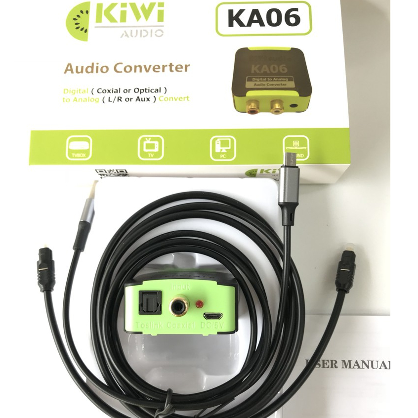 Chuyển quang âm thanh Optical sang  2 AV ( aux 3.5mm)  KIWI KA06 2026