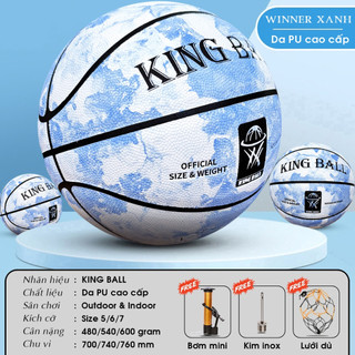 Banh bóng rổ king ball size số 5 6 7 trẻ em nam nữ bóng rổ giá rẻ cho học sinh tập luyện outdoor