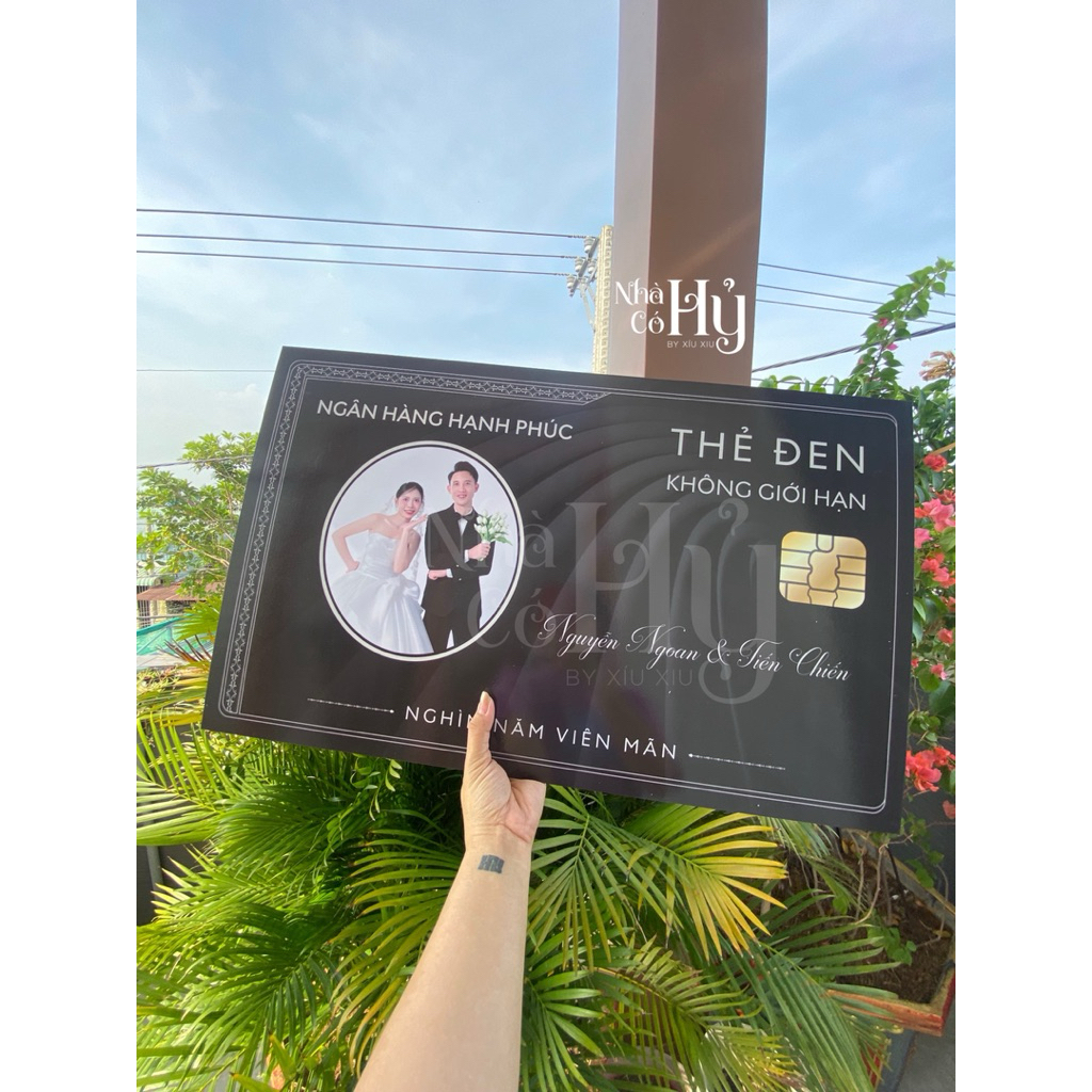 THẺ ĐEN khổng lồ mừng cưới hottrend - ND8