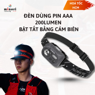 Đèn pin đội đầu chạy trail aonijie e4031 dùng pin aaa khoảng cách chiếu sáng 60m trong 7 giờ