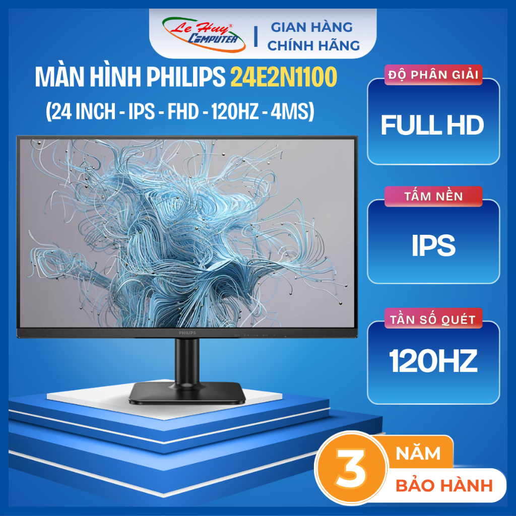 Màn hình Philips 24E2N1100/74 23.8" (FHD 1920 x 1080/ IPS/ 120Hz/ 4 ms) - Hàng Chính Hãng