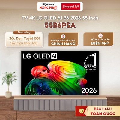 55B6PSA Smart TV LG OLED evo AI 4K 55 inch OLED55B6PSA [Giao-Lắp HCM]