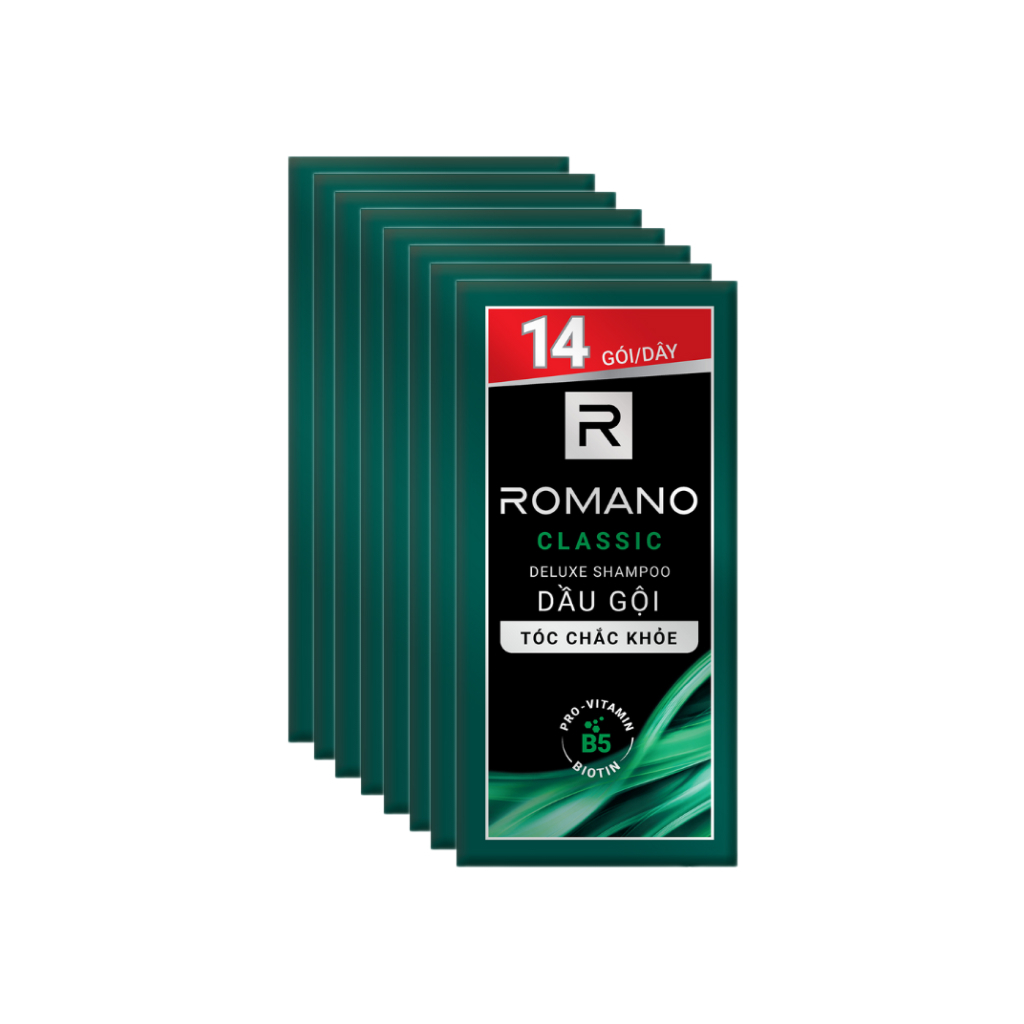 Dầu gội tóc chắc khoẻ Romano 14 gói