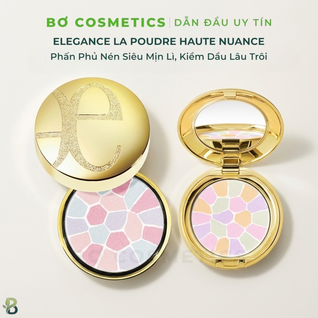 Phấn Phủ Nén Elegance La Poudre Haute Nuance Luxueuse Siêu Mịn Lì, Kiềm Dầu Lâu Trôi