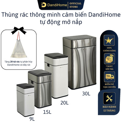 Thùng rác thông minh cảm ứng tự động đóng mở DandiHome