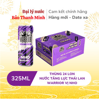 [FREESHIP - HOẢ TỐC] Nước tăng lực Thái Lan Warrior Nho 325ml (Thùng 24 lon) (Date xa)