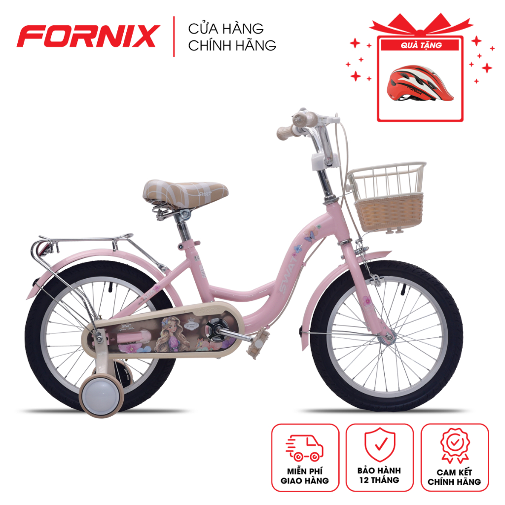 Xe Đạp Trẻ Em Dành Cho Bé Gái SWAT ZN16 - FORNIX - Vòng Bánh 16"