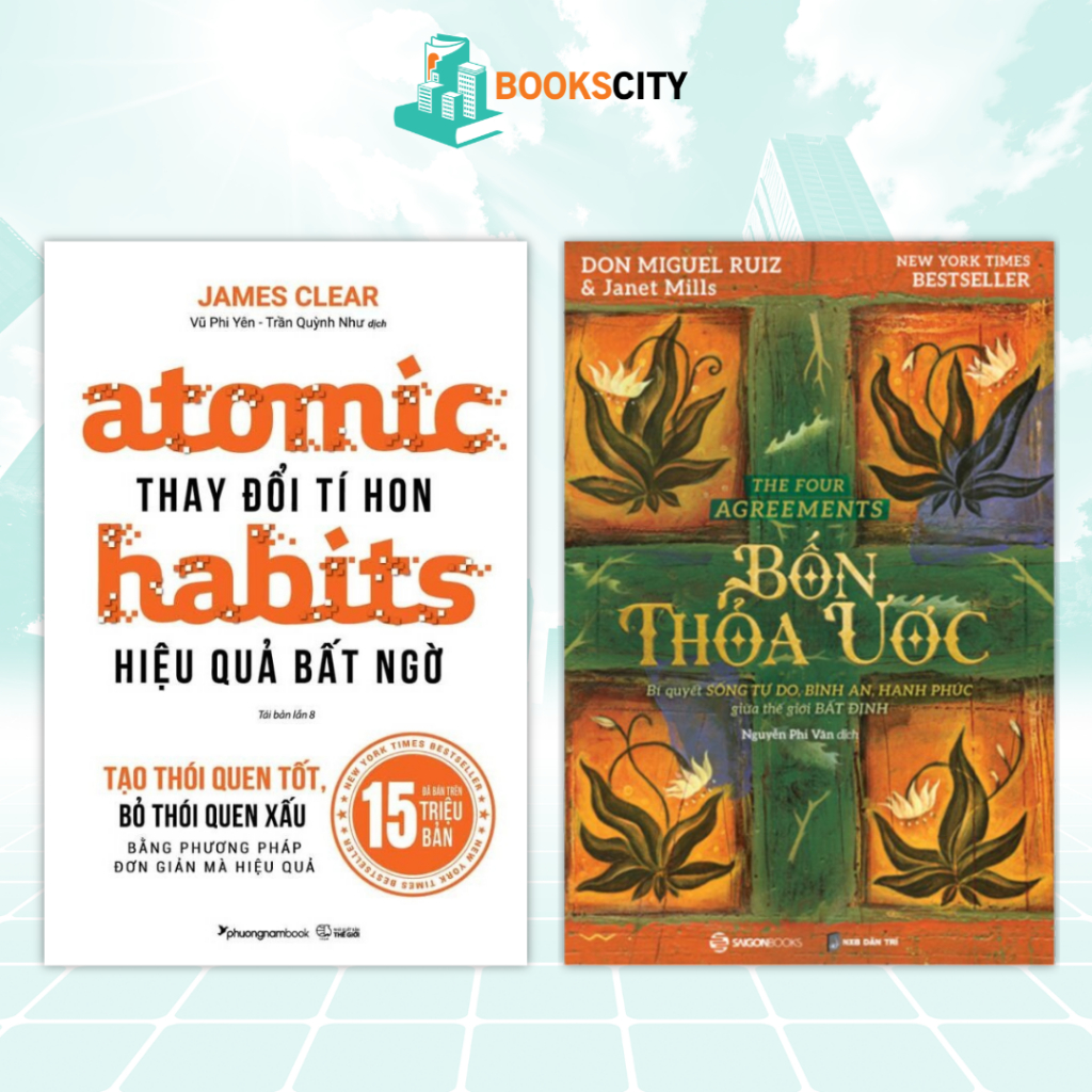 Combo Sách - Bốn Thỏa Ước & Atomic Habits