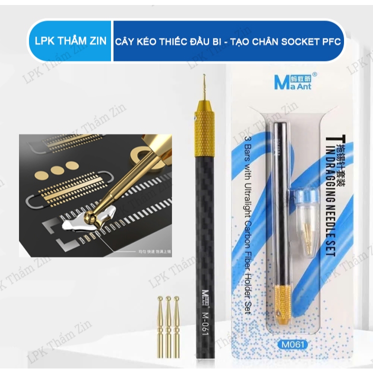 Cây Kéo Thiếc Socket FPC Đầu Mạ Vàng Hỗ Trợ Hàn Connector IC Màn Hình Main  MaAnt M061, 2UUL SC98