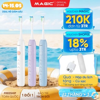 Bàn chải điện magic b-26, 5 chế độ, tầng số rung 40000 lần/phút, bảo hành 12 tháng