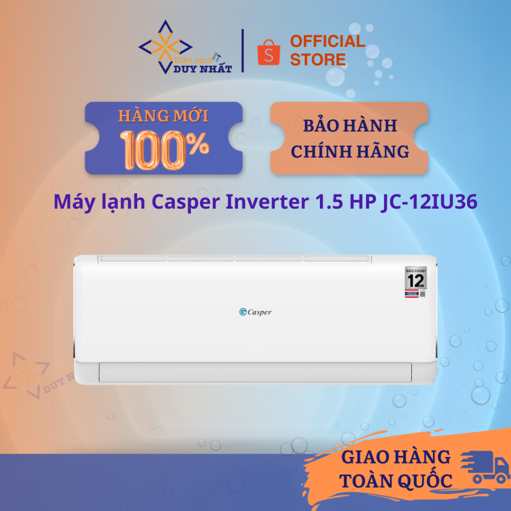 Máy lạnh Casper Inverter 1.5 HP JC-12IU36