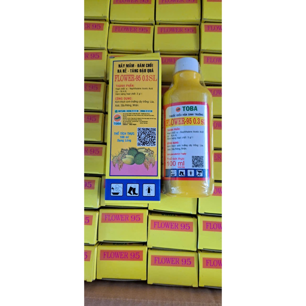 [Phân bón lá] Chất Điều Hòa Sinh Trưởng FLOWER 95 0.3SL: F95 Hỗ trợ sinh trưởng cây trồng (100ml)