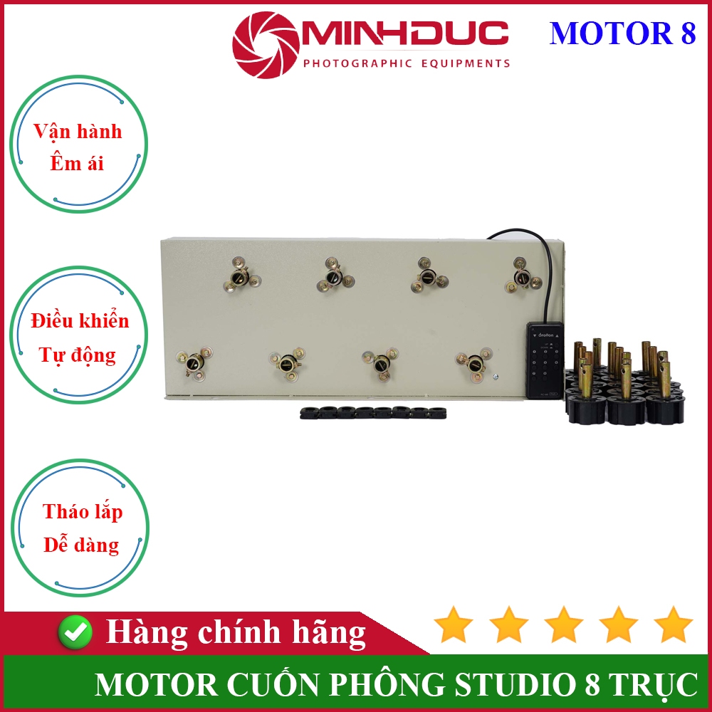 Motor cuốn phông nền Studio 8 trục - MINH ĐỨC CAMERA