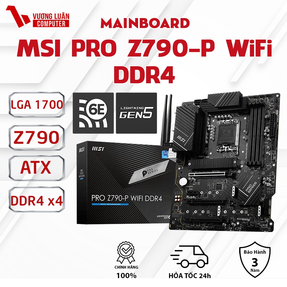 Bo mạch chủ Main MSI PRO Z790-P WIFI DDR4 Chính Hãng Full.Vat