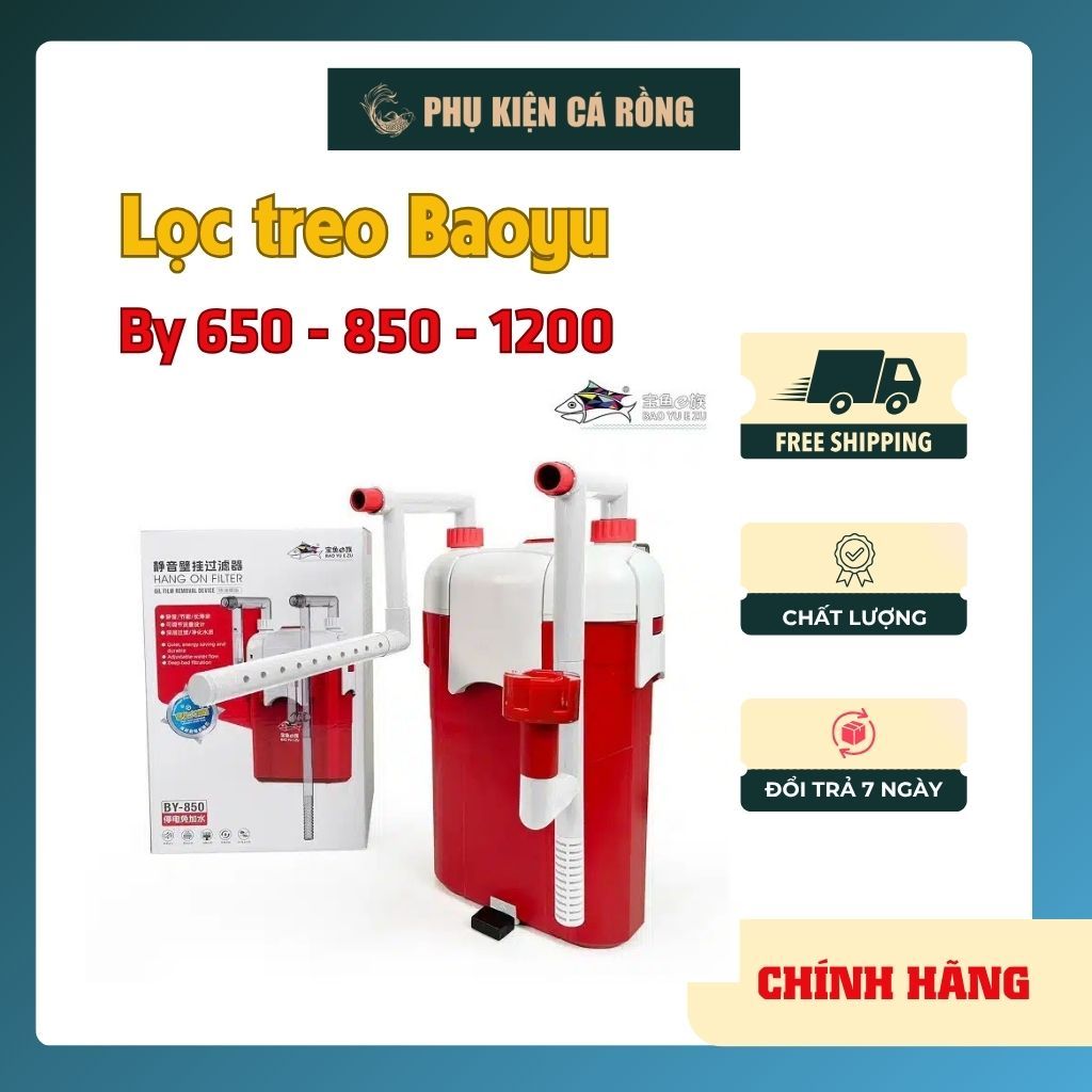 LỌC TREO BỂ CÁ BAOYU BY-650 / BY-850 / BY-1200 – LỌC THÁC MINI CHẠY ÊM, NƯỚC TRONG NHANH