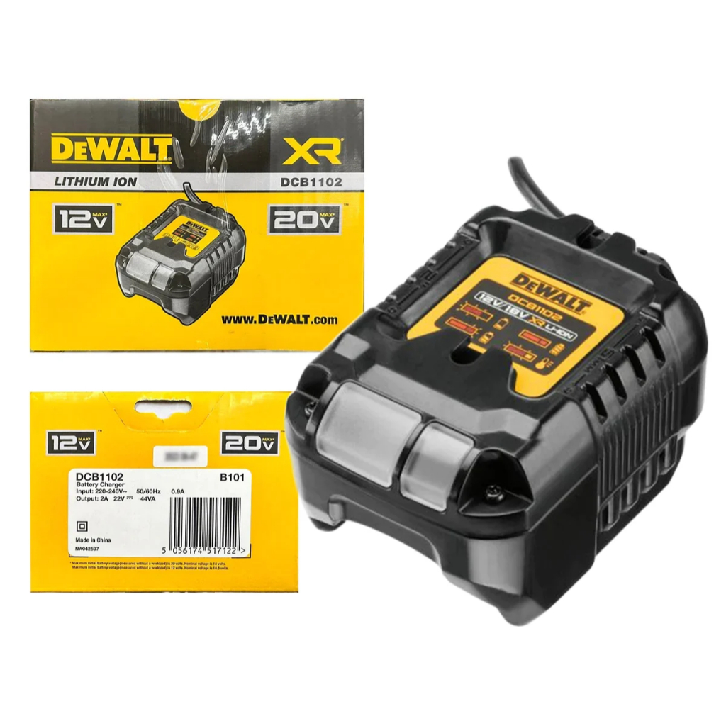 Bộ Sạc Pin Dewalt Chính Hãng DCB1102 & DCB1104 & DCB118 BH Hành 12 Tháng