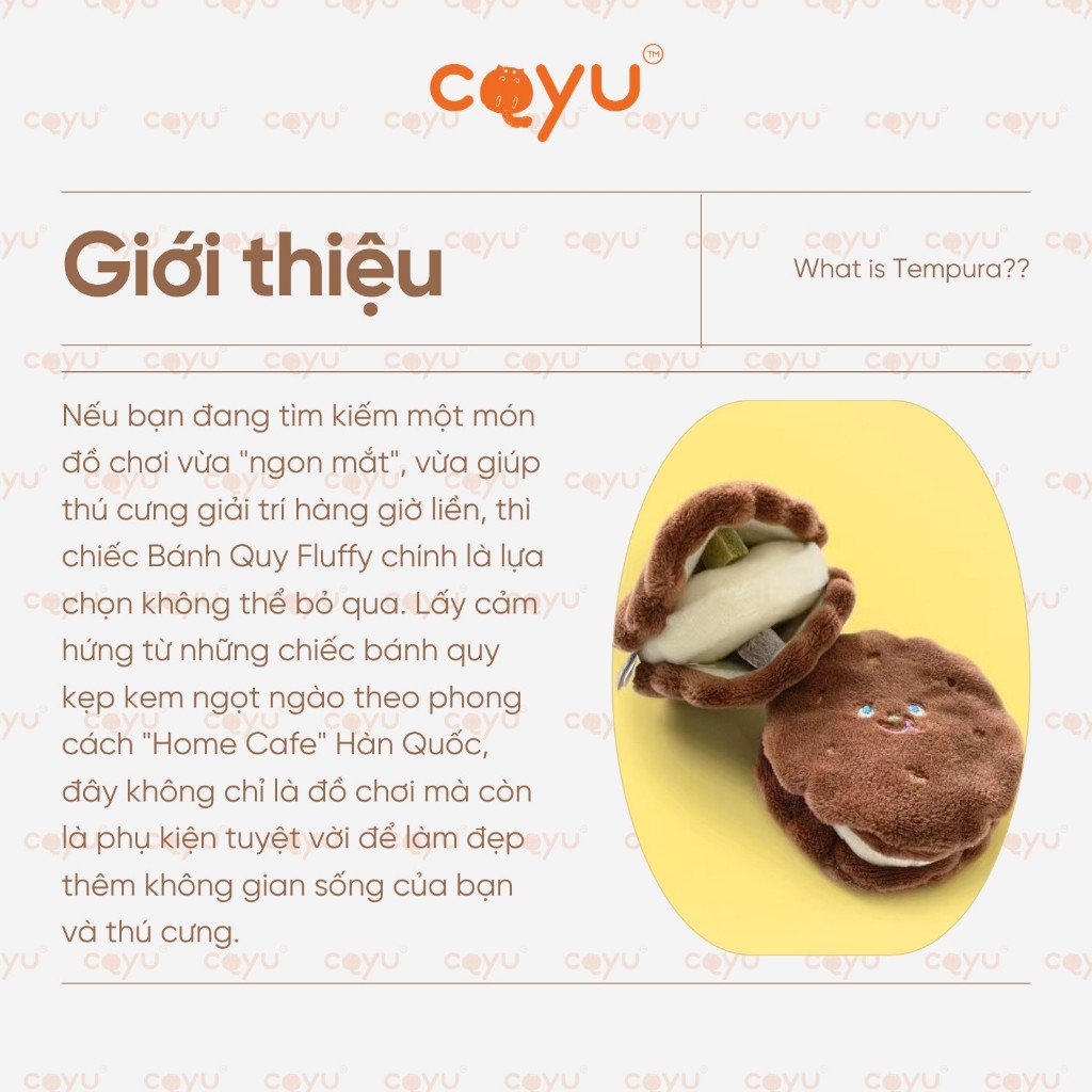 Đồ Chơi Tiêu Khiển Xả Stress Cho Thú Cưng - Bánh Cookie Có Kèn & Snack - Hot Instagram Toy - Coyu