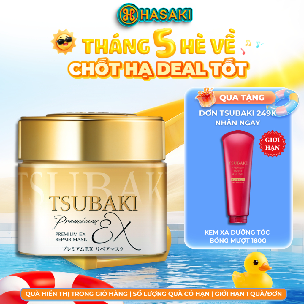 [DAILY] Mặt Nạ Tóc Tsubaki Cao Cấp Phục Hồi Hư Tổn 180g (Mới) Hasaki Premium EX Repair Mask Hasaki C