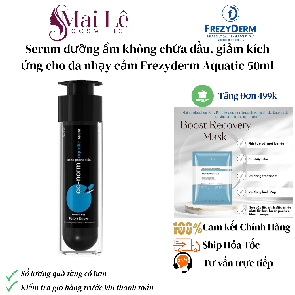 [HÀNG CÔNG TY] Serum cấp nước cho da dầu mụn Frezyderm Ac-Norm Aquatic Serum 50ml
