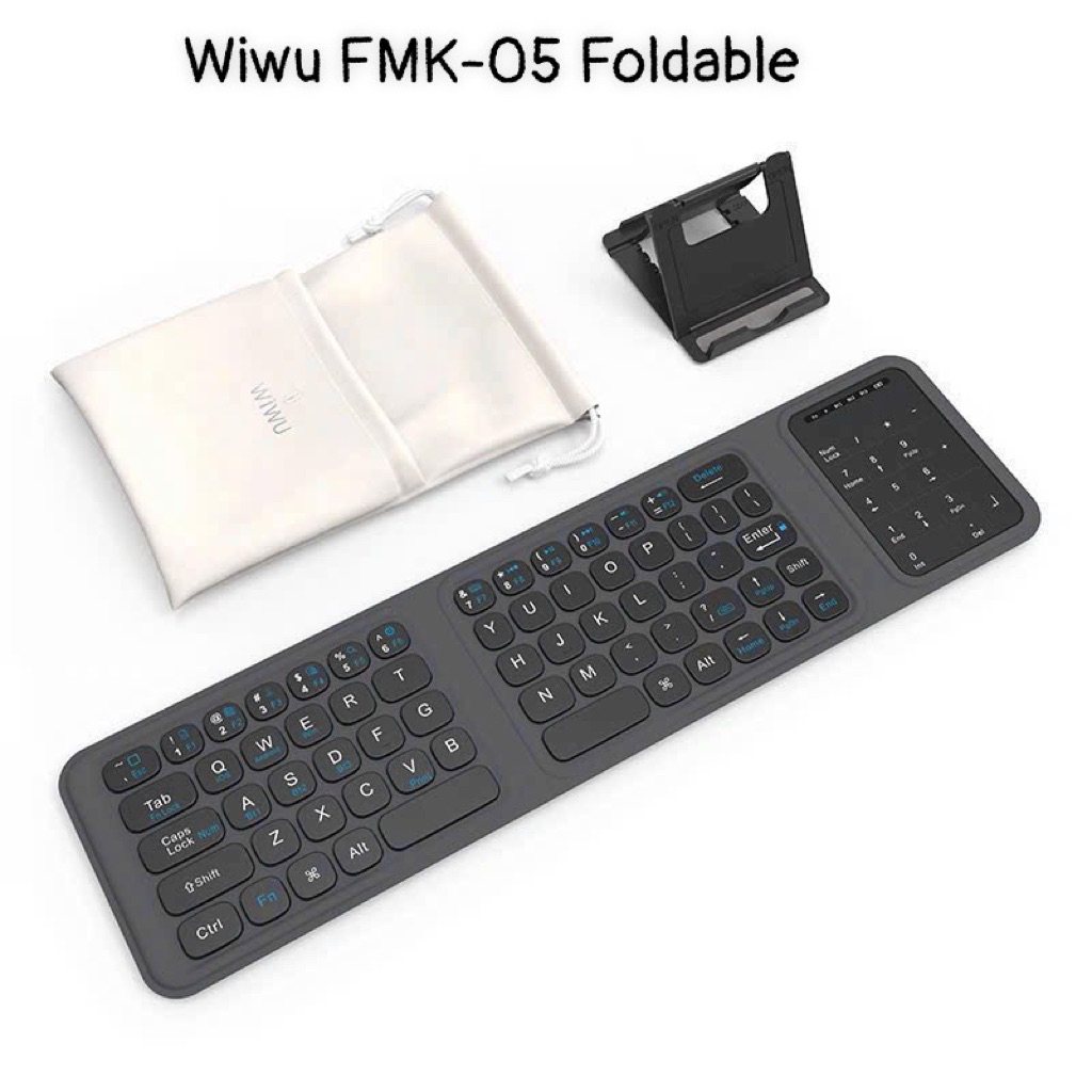 Bàn Phím bluetooth WIWU FMK-05 Foldable có thể kết nối với điện thoại, ipad