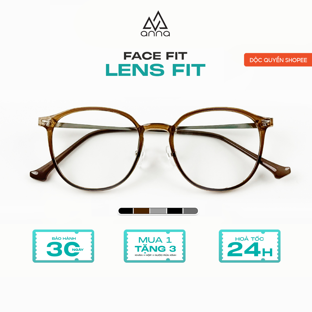 Gọng kính cận thời trang nam nữ ANNA dáng vuông unisex cá tính 72598 | BigBuy360 - bigbuy360.vn