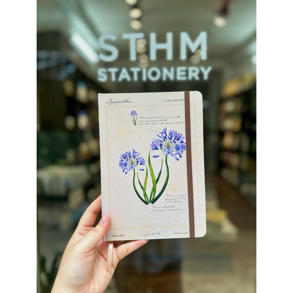[STHM-Mall] Sổ tay in tranh Flora collection STHM stationery bìa cứng 160 trang,Sổ tay ghi chép giấy