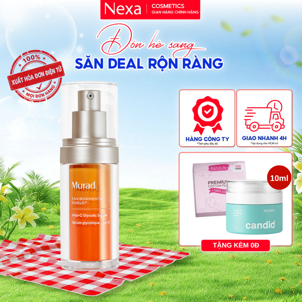 Tinh Chất Vitamin C Giúp Trắng Sáng Da Murad Vita-C Glycolic Brightening Serum 5-30ml